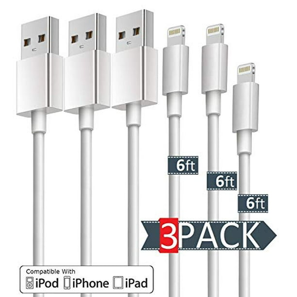 3 Pack 6FT+6FT+6FT Fast Speed Data Cable Line USB Charger Cable Gaming Charging Cable Cord Compatible with iPhone 5/6/7/8/X MAX XS iPad and iPod White The Universal Serial Bus Company AEZO Phone Charger Cable 3 Pack 6FT+6FT+6FT Fast Speed Data Cable Line USB Charger Cable Gaming Charging Cable Cord Compatible with iPhone 5/6/7/8/X MAX XS iPad and iPod White The Universal Serial Bus Company AEZO Phone Charger Cable